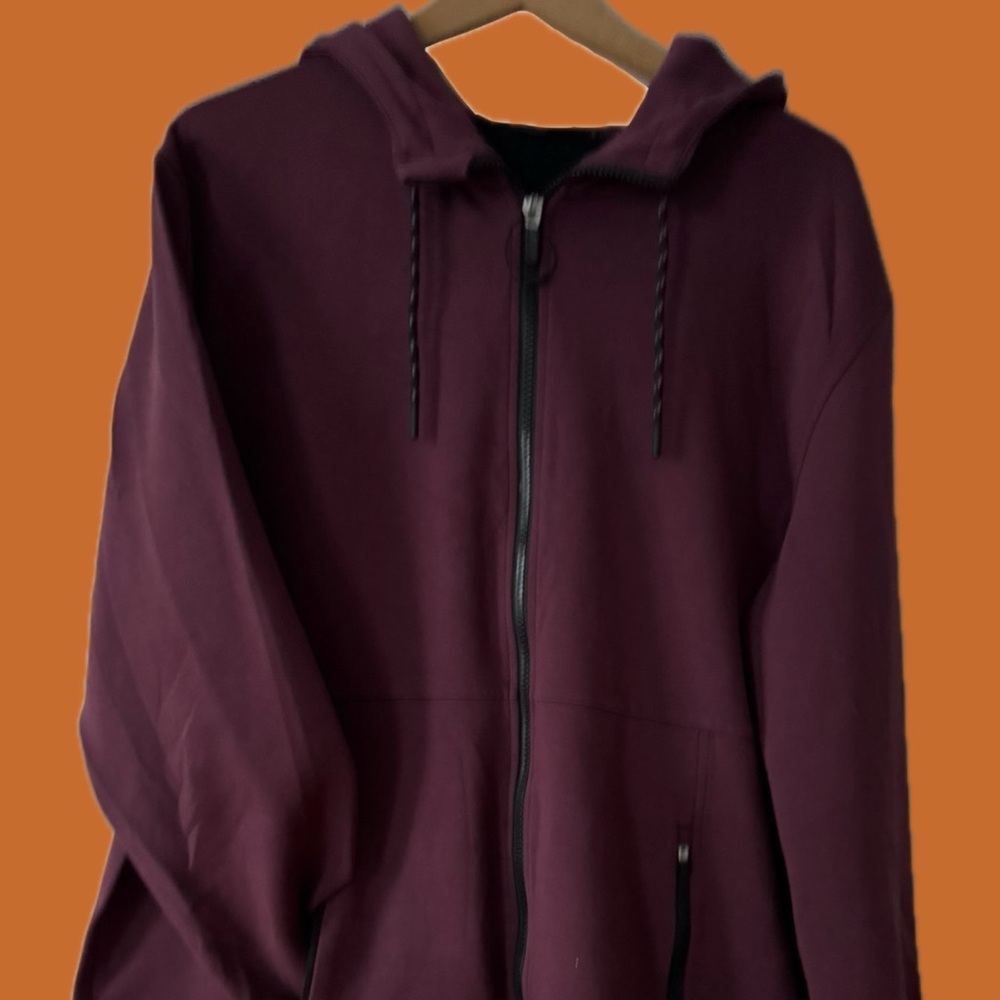 Burgundy Zip-Up Hoodie